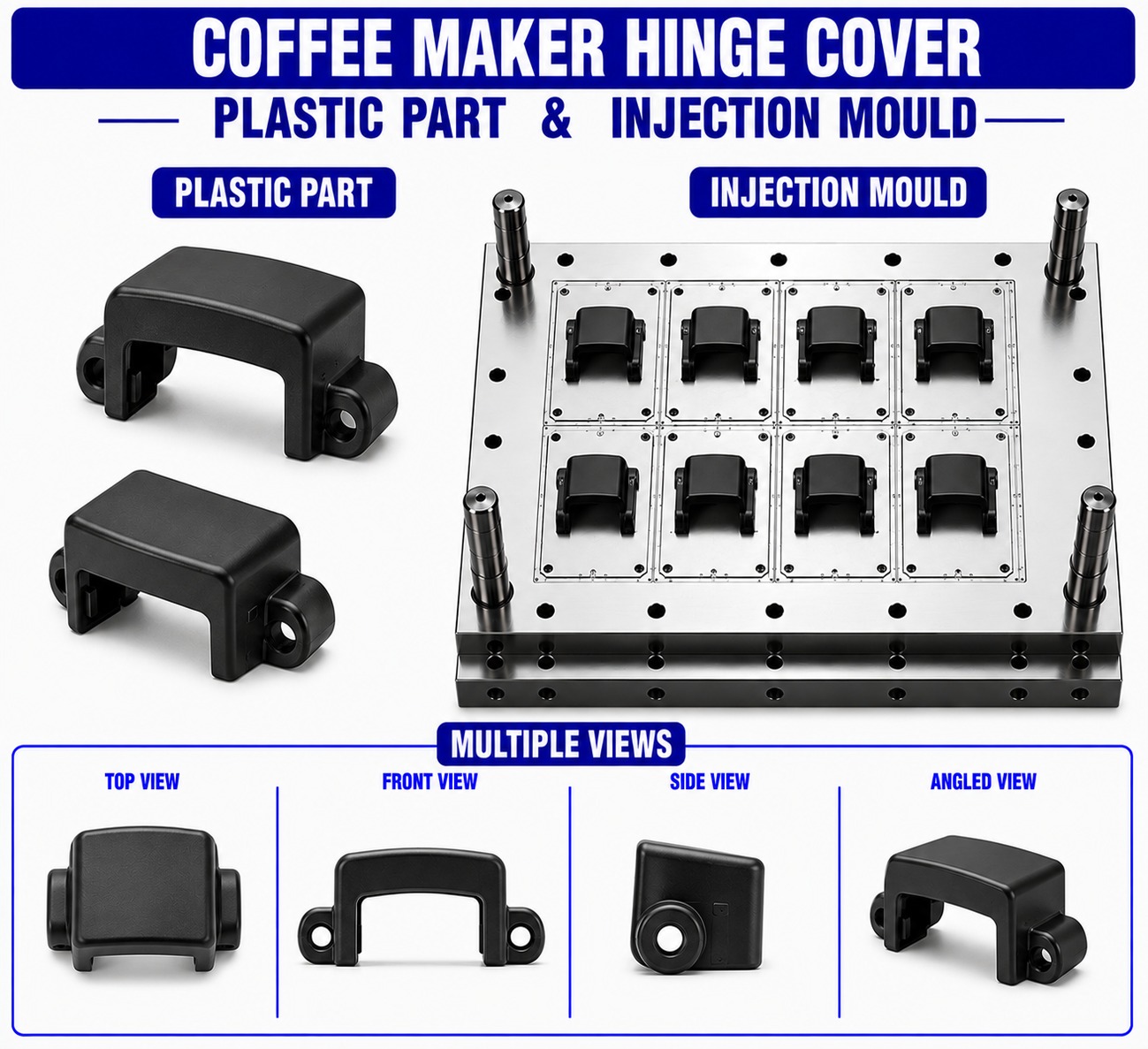 Coffee Maker Plastic Hinge Cover Mould and Moulding Services